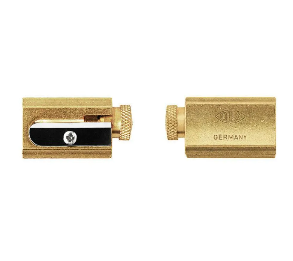 Adjustable Brass Pencil Sharpener with Box