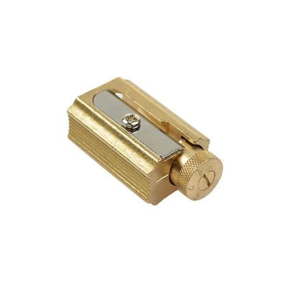 Adjustable Brass Pencil Sharpener with Box