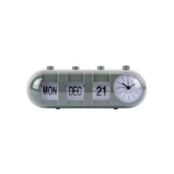 Alarm Clock Retro Tube Calendar Flip Green