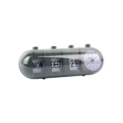 Alarm Clock Retro Tube Calendar Flip Green