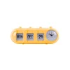 Alarm Clock Retro Tube Calendar Flip Yellow