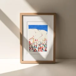 Alto Adige Ski Season Giclée Print A5