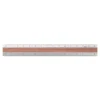 Aluminium and Wood Ruler 15cm Dark Brown