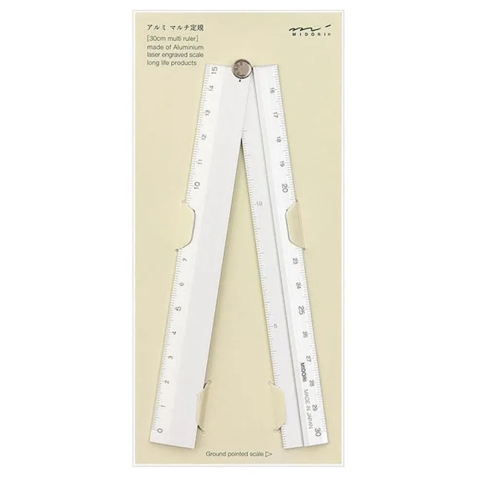 Aluminium Multi Ruler 30cm Silver