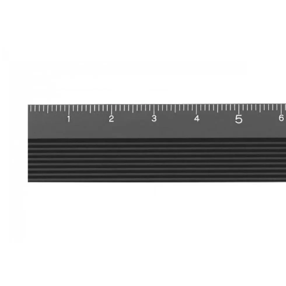 Aluminium Ruler 15cm Black