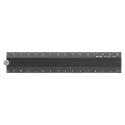Aluminum Multiple Ruler 30cm Black