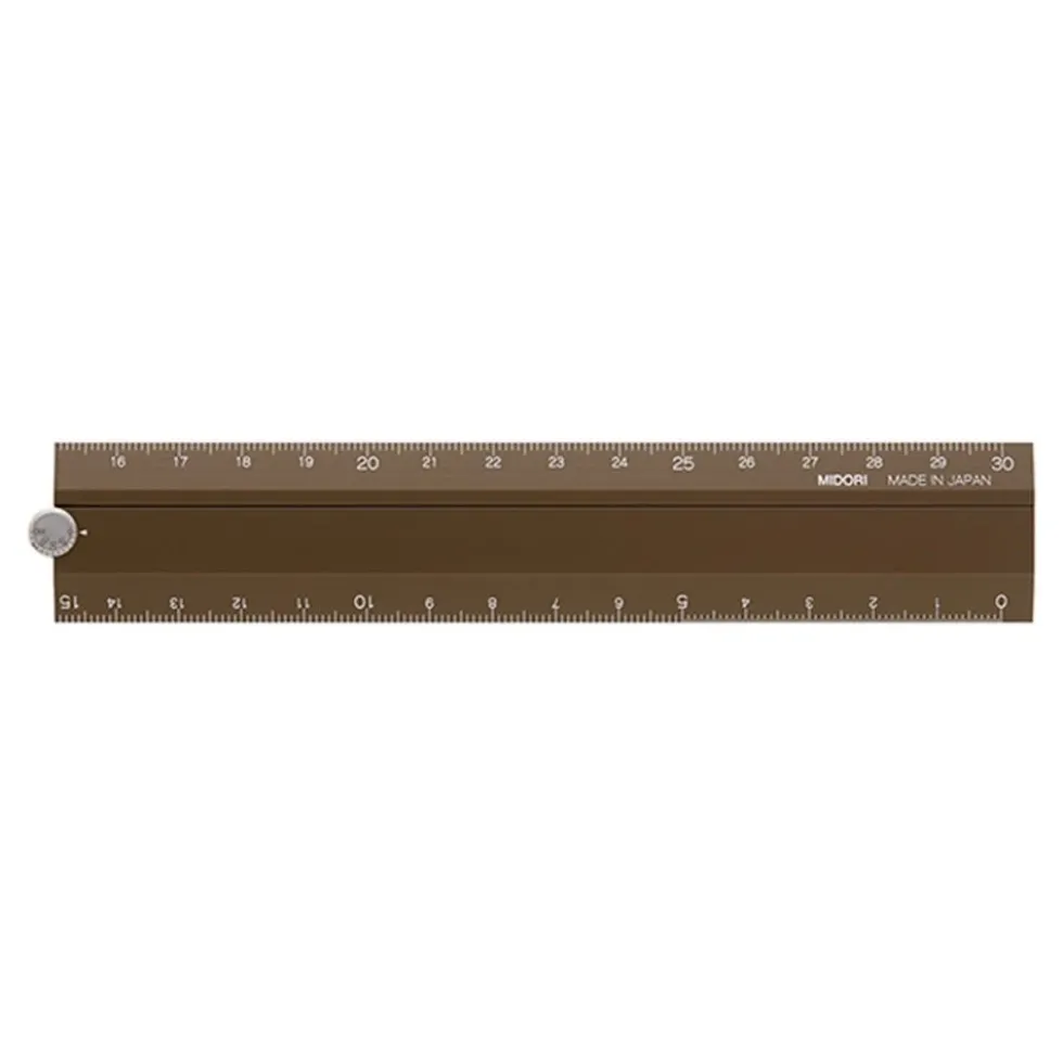 Aluminum Multiple Ruler 30cm Brown