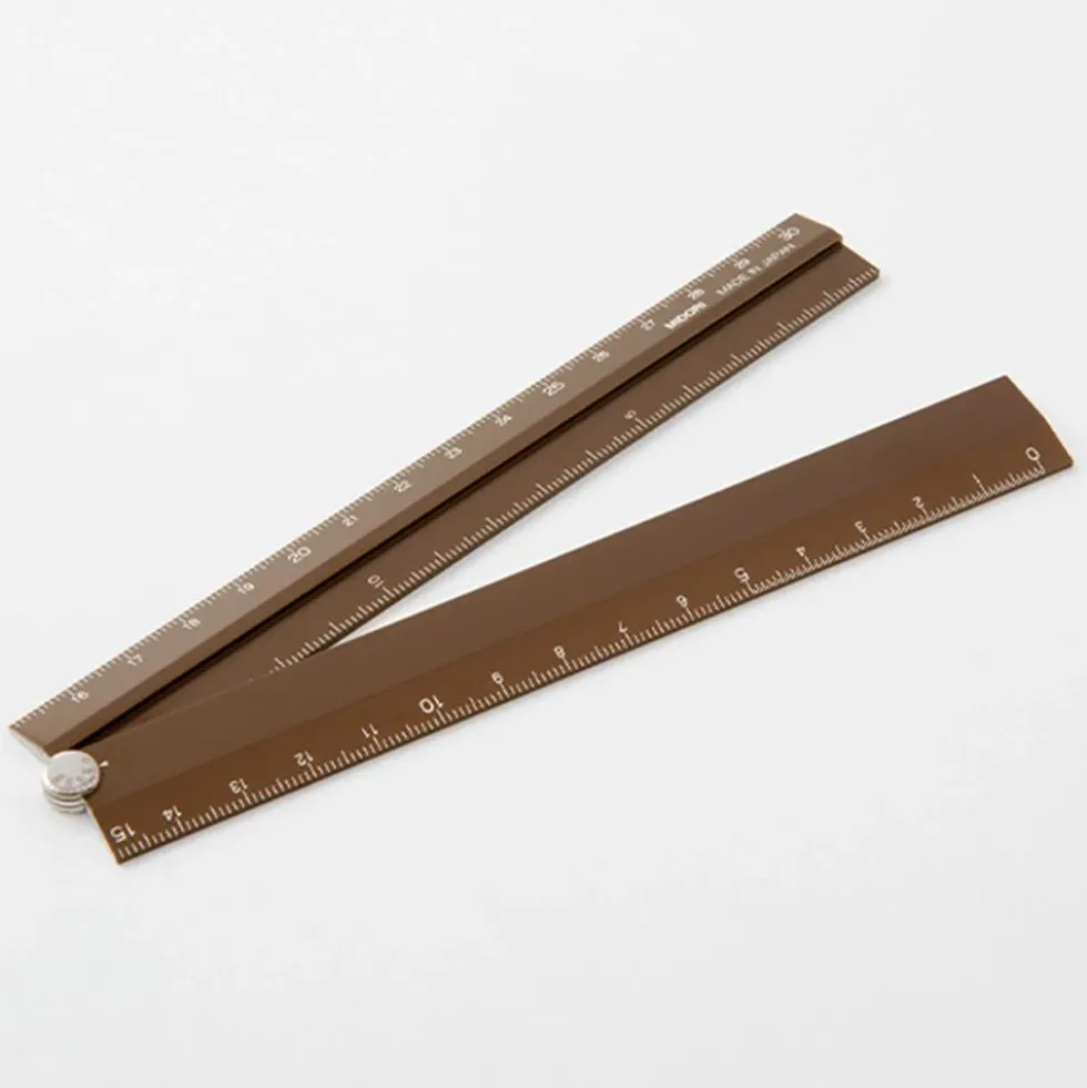 Aluminum Multiple Ruler 30cm Brown