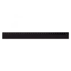 Aluminum ruler 30cm Non-Silp Black