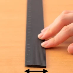 Aluminum ruler 30cm Non-Silp Black