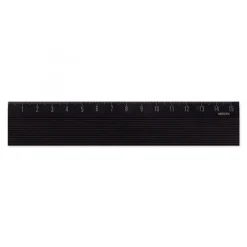Aluminum Ruler 15cm Non-Slip Black