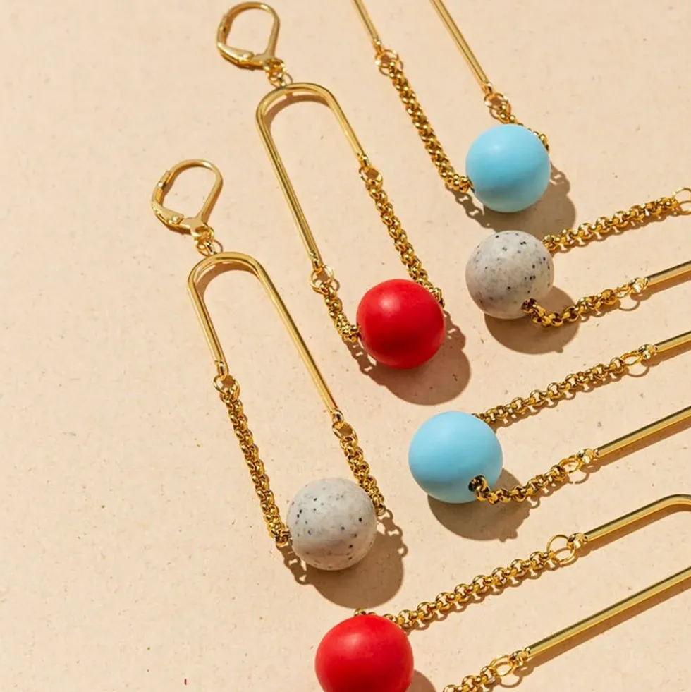 Arc Mono Sand Earrings