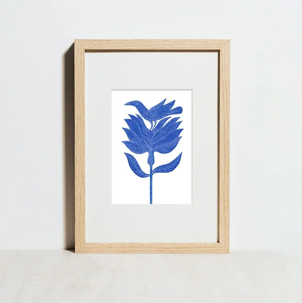 Azul es Nombre de Pájaro 03 Giclée Print A5