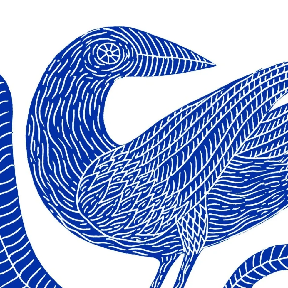 Azul es Nombre de Pájaro 01 Giclée Print A5
