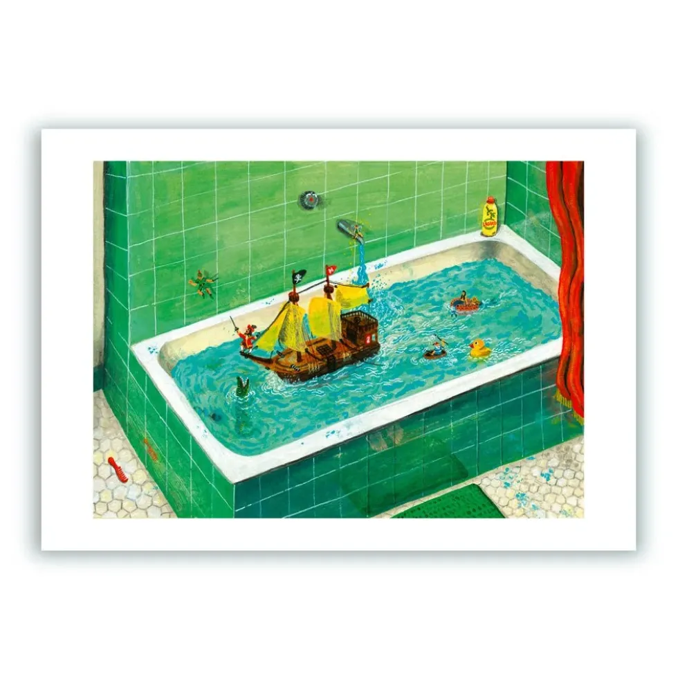 Bañera Peter Pan Giclée Print A3