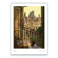 Balcón a Santa María del Mar Fine Art Print