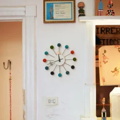 Ball Wall Clock Multicolor
