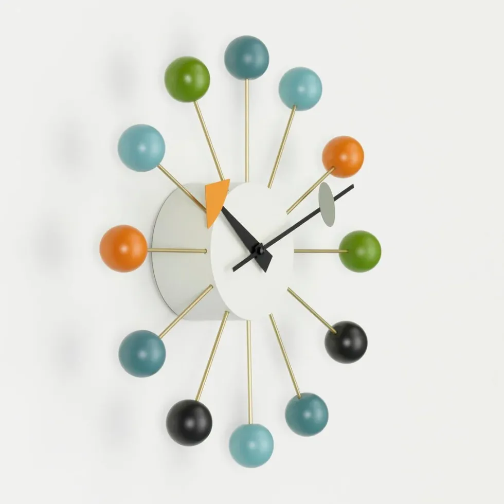 Ball Wall Clock Multicolor