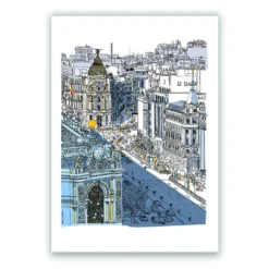 Banco de España - Gran Vía Giclée Print