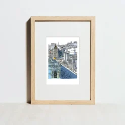 Banco de España - Gran Vía Giclée Print