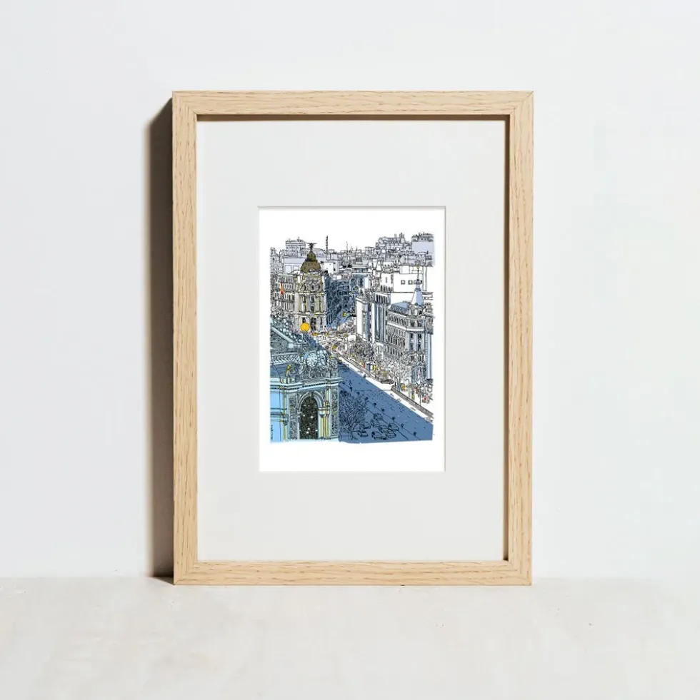 Banco de España - Gran Vía Giclée Print