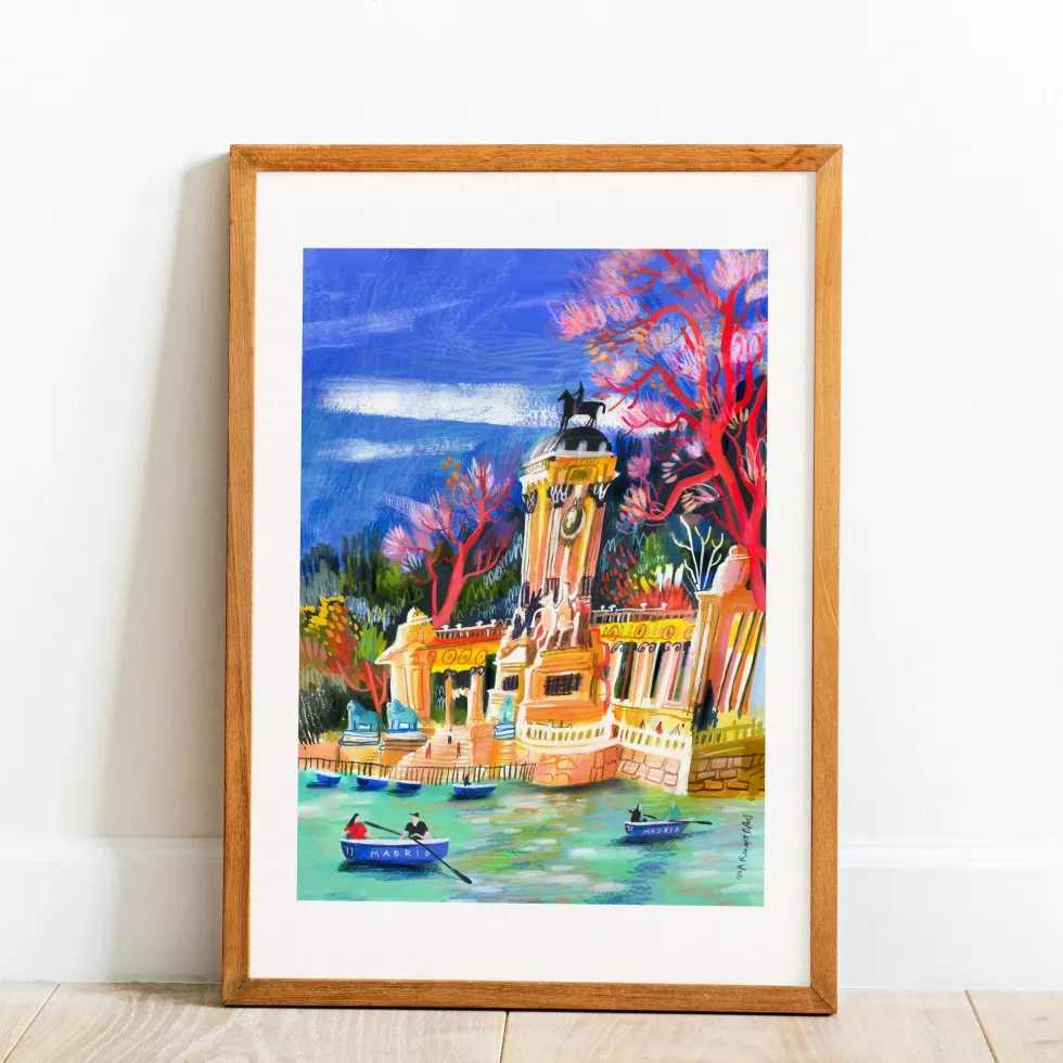 Barcas en el estanque del Retiro Giclée Print