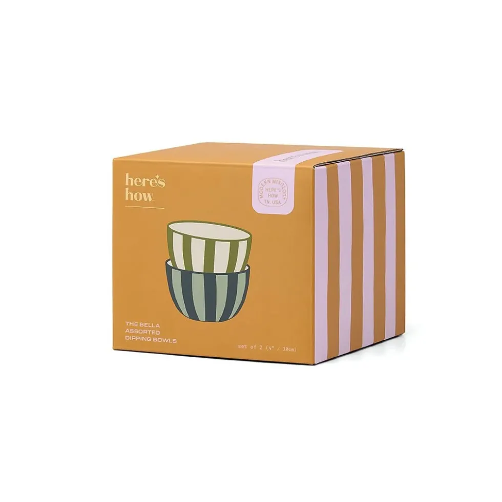 Bella Dipping Bowls - Olive / Blue (set of 2)