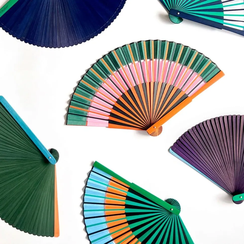 Blue Double Rainbow Fan