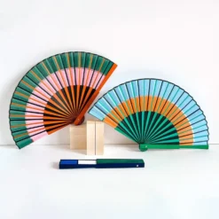 Blue Double Rainbow Fan
