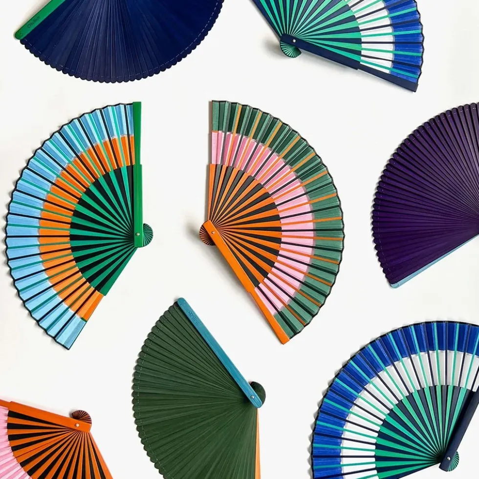 Blue Double Rainbow Fan