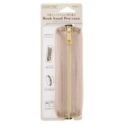 Book Band Pen Case (B6 - A5) Clear Sepia