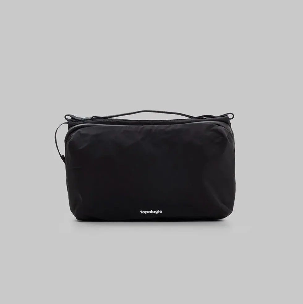 Bottle Sacoche Large Black Tech Sateen