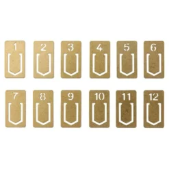 Brass Number Clips
