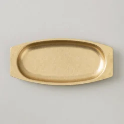 Brass Oval High Tray Solid