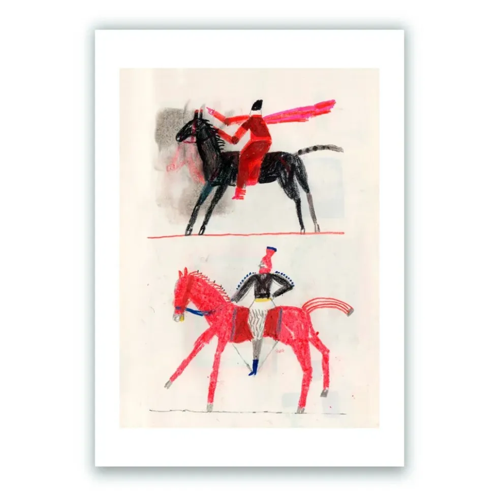 Caballeros 2 Giclée Print A4