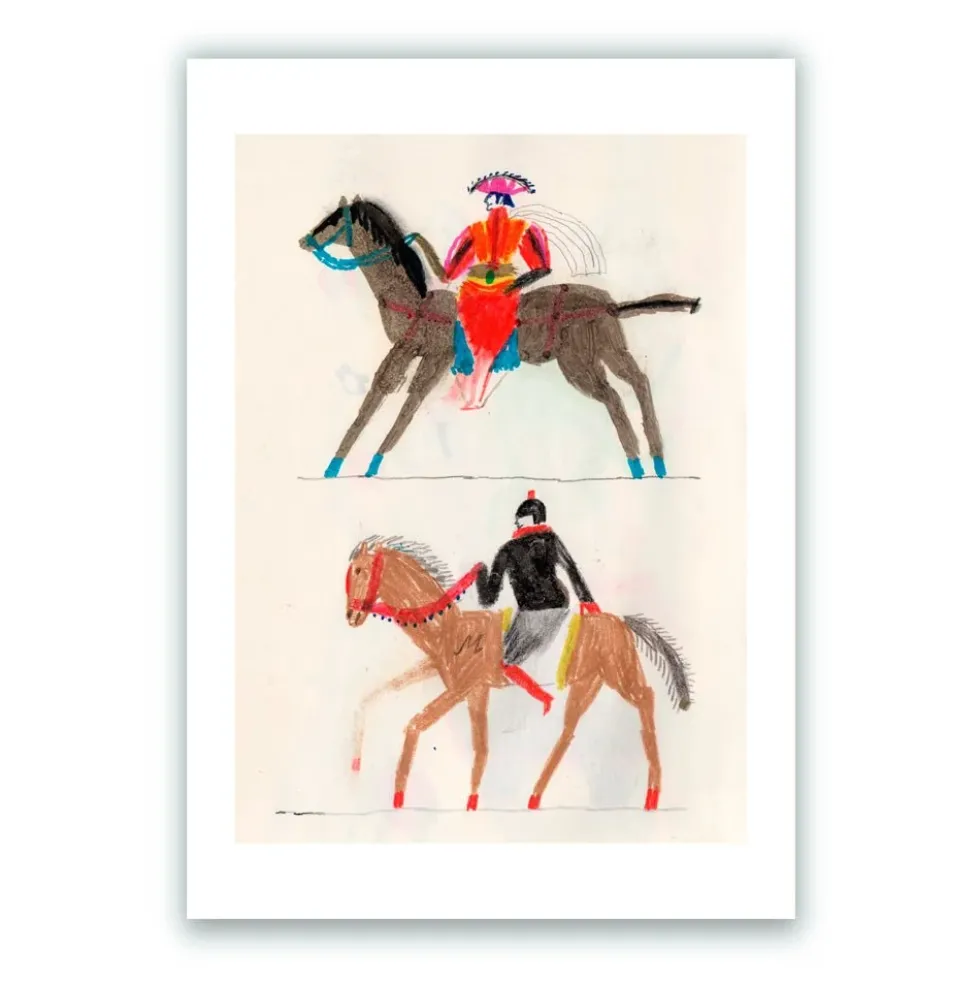 Caballeros 1 Giclée Print A4