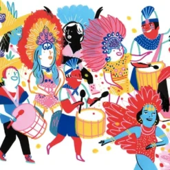 Carnaval Giclée Print A5