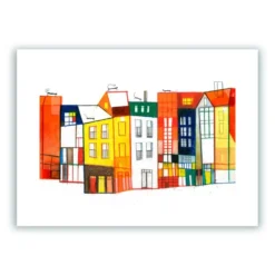 Casas de Colores Giclée Print