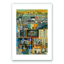 Cines Plaza de España Giclée Print A4