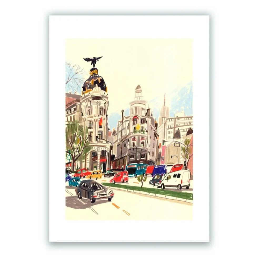 Cruce de las Calles Alcalá y Gran Vía Giclée Print