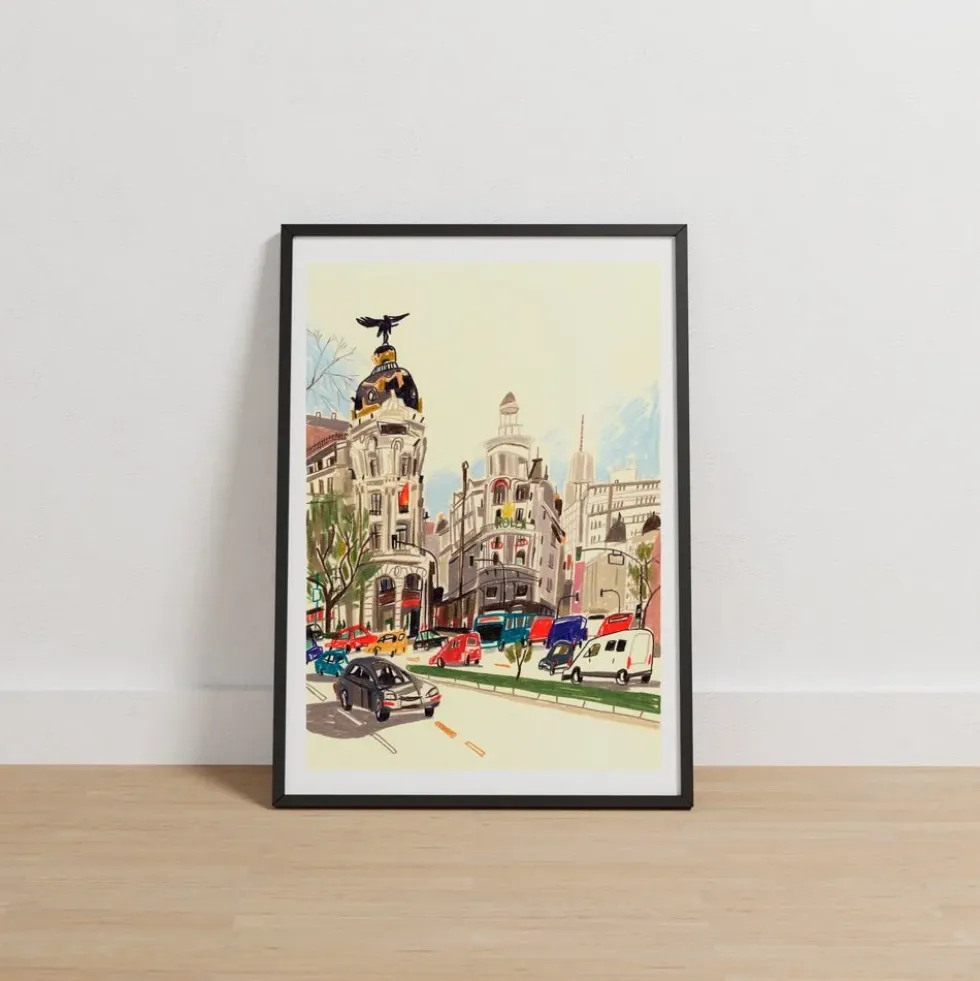 Cruce de las Calles Alcalá y Gran Vía Giclée Print