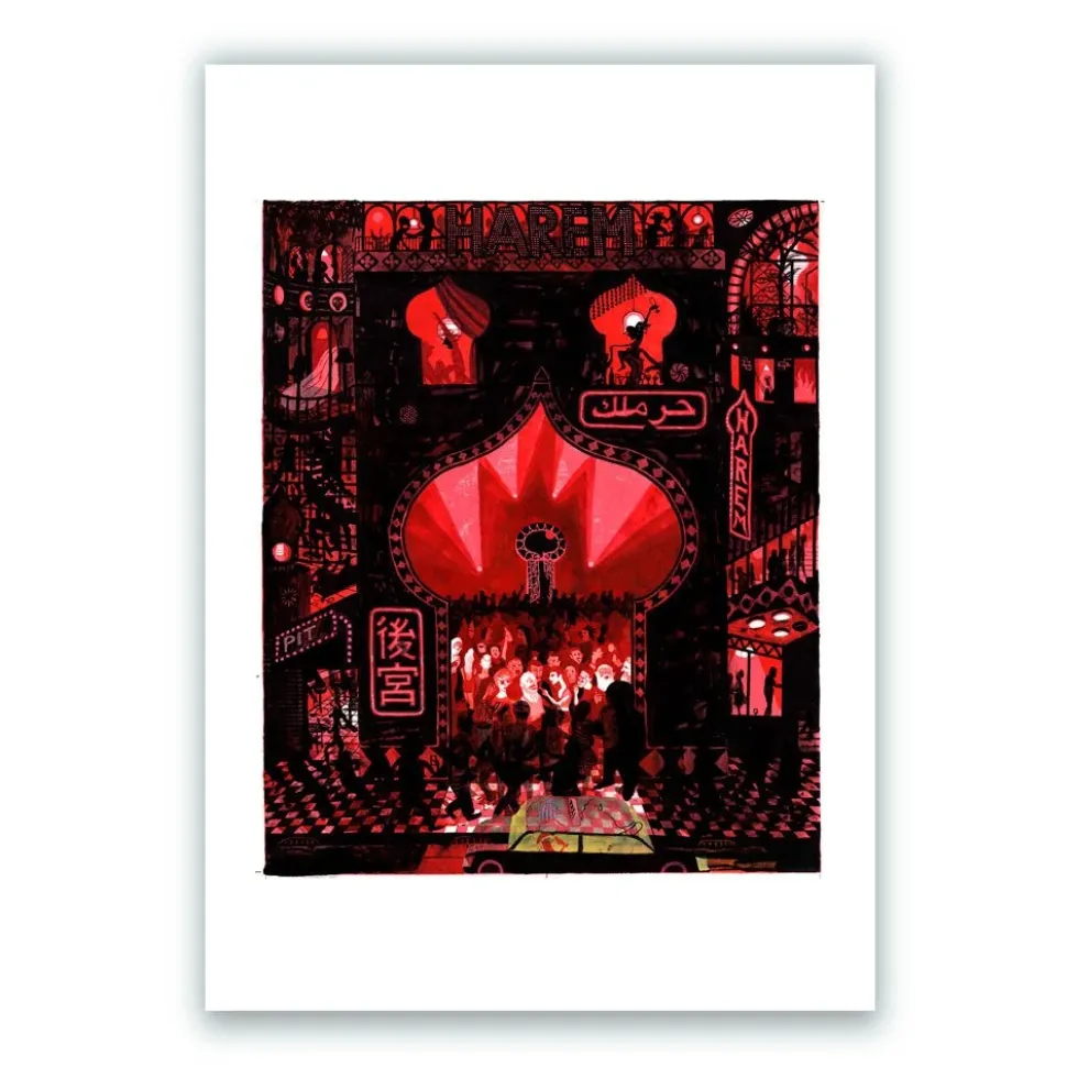 Disco Harem Mouth Giclée Print
