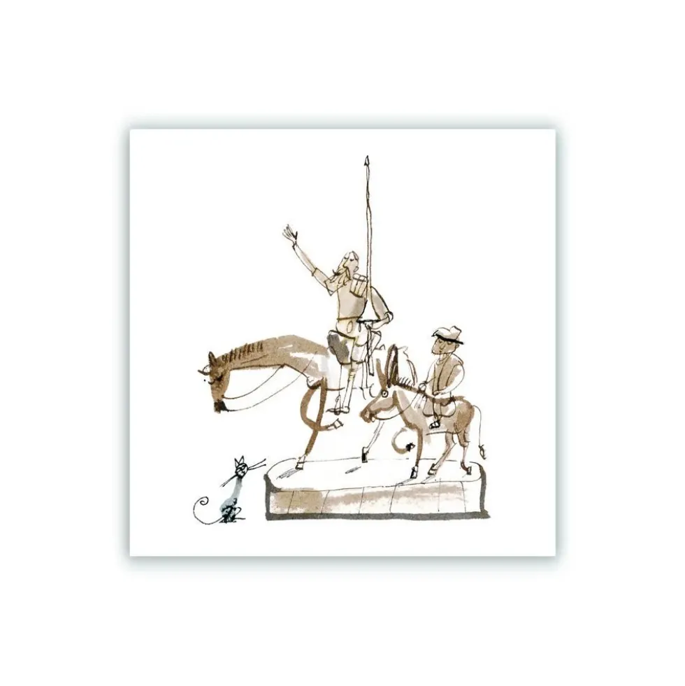 Don Quijote y Sancho Panza Giclée Print