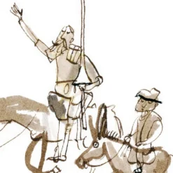 Don Quijote y Sancho Panza Giclée Print