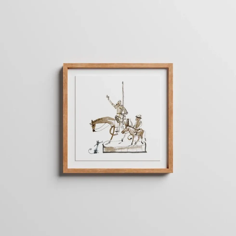 Don Quijote y Sancho Panza Giclée Print