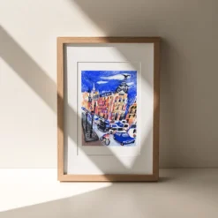 Edificio Metrópolis Blue Giclée Print