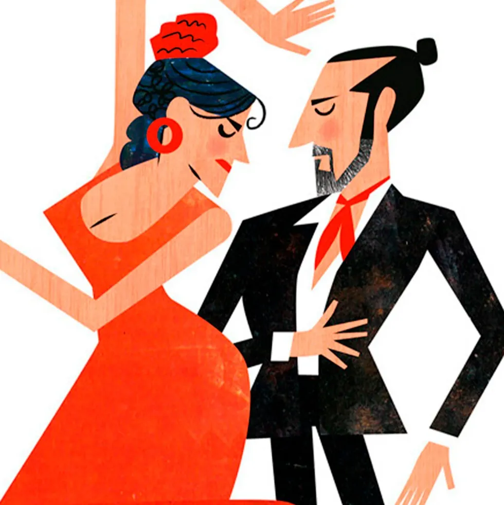 Flamencos Fine Art Print
