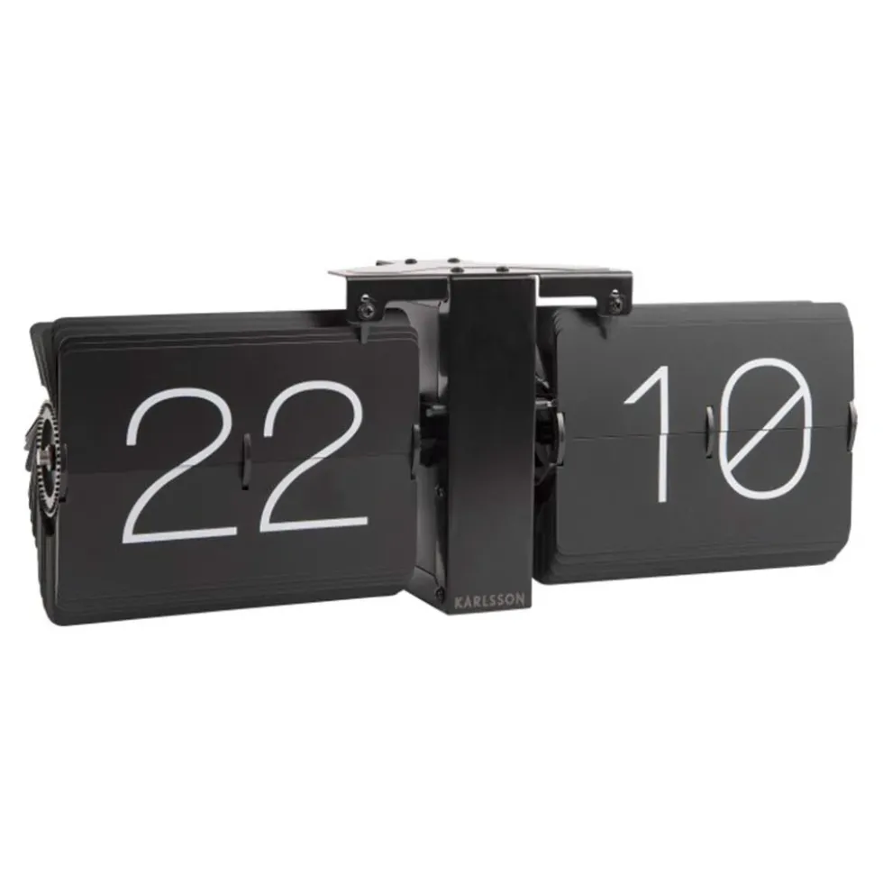 Flip Clock No Case Black