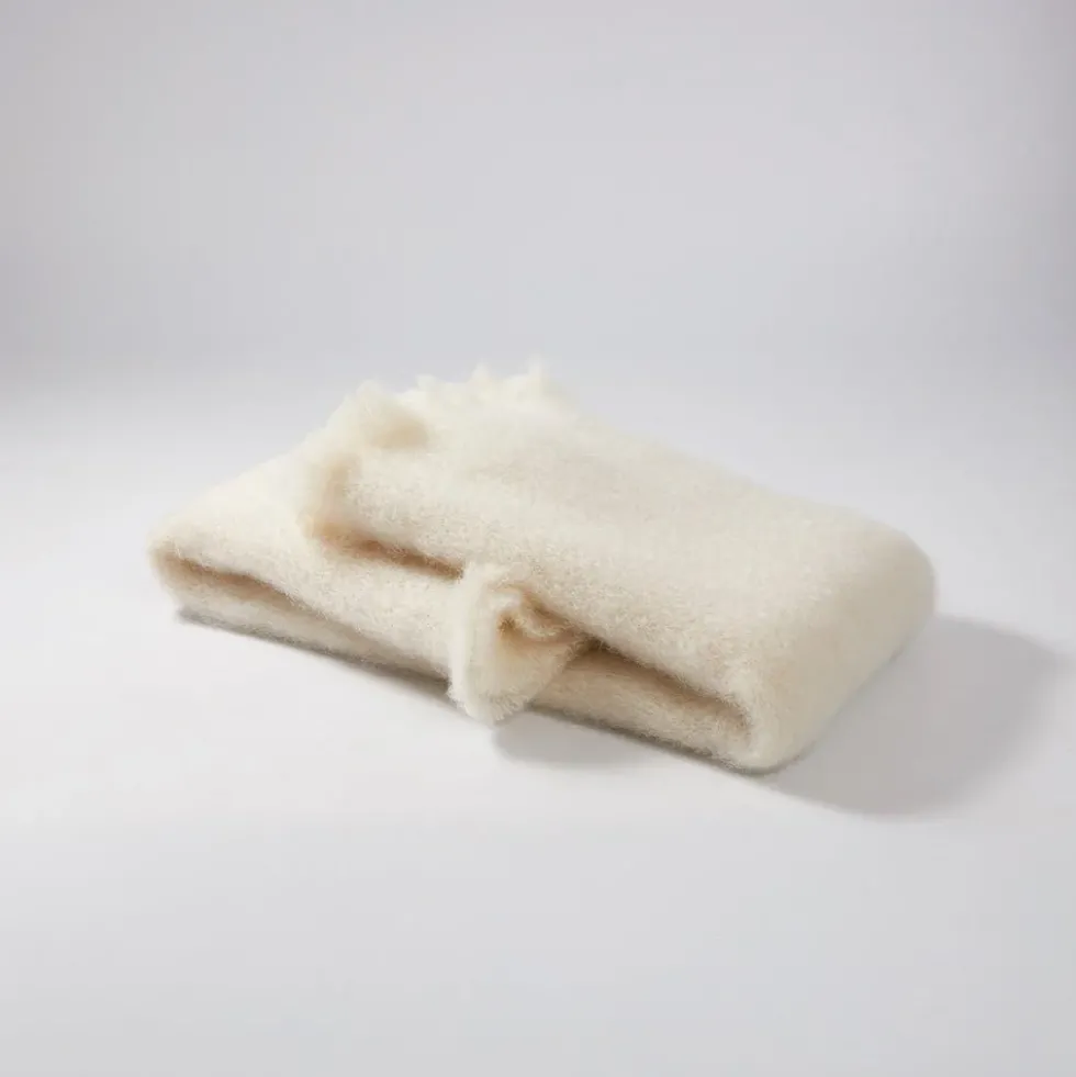 Foulard Mohair Ecru 018 18x170