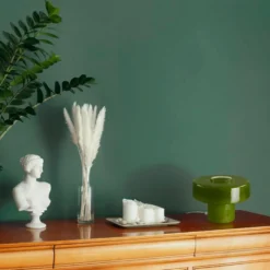 Foza Table Lamp with Colored Glass and Retro Style - Green